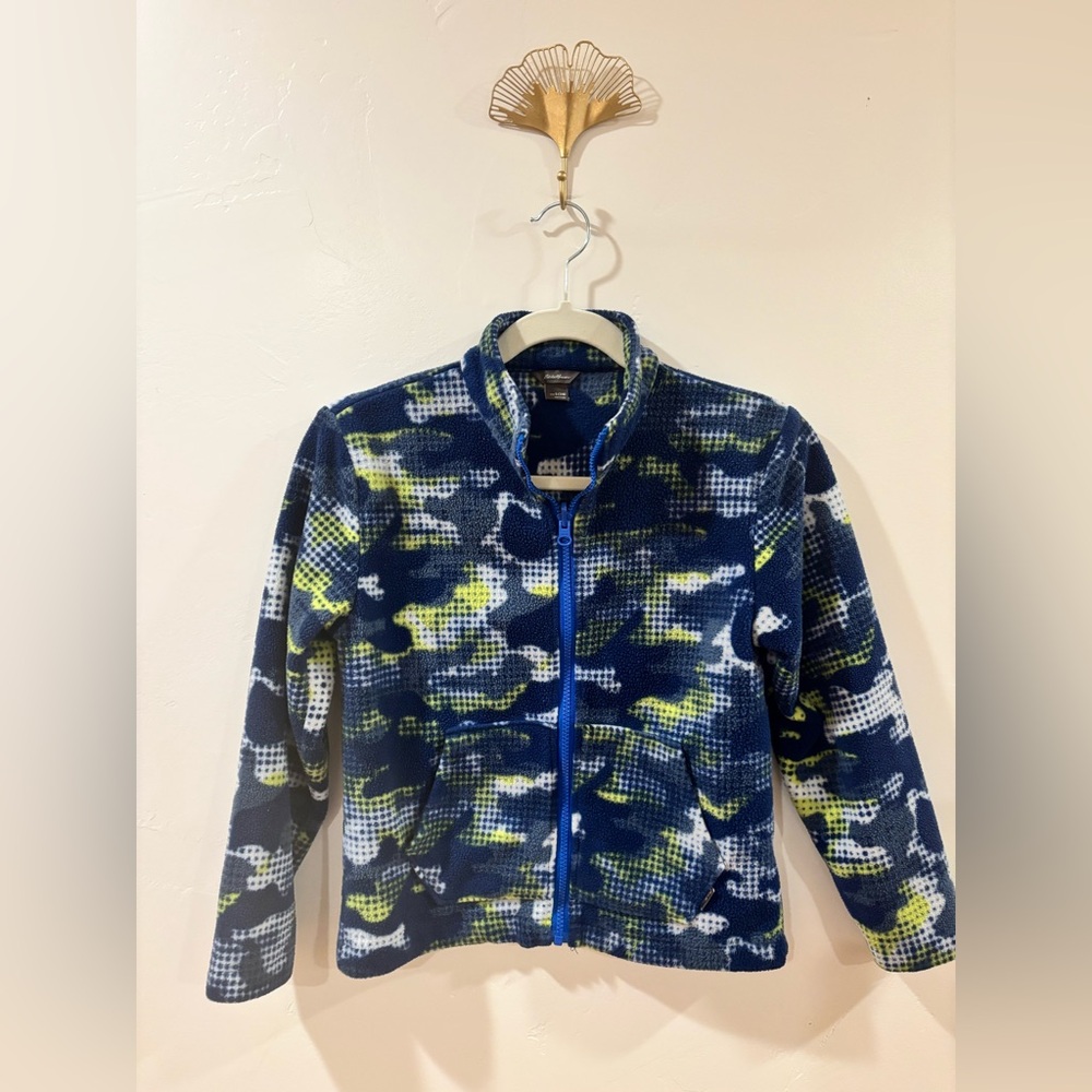 Eddie Bauer Kids Full-Zip camo Fleece Jacket – Size S (7/8) | A10